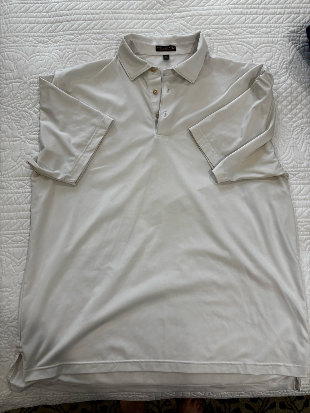 Peter Millar White Men's Performance Polo